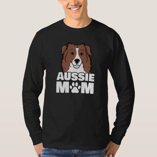 Australsk Shepherd Mamahund Tass T Shirt (Framsida)