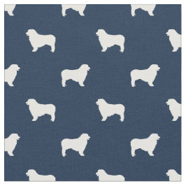 Austrarlisk Shepherd hund navy blue silhouette Tyg