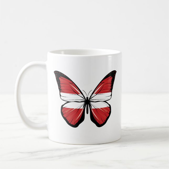 Austria Butterfly Flagga Kaffemugg (Vänster)