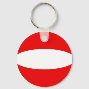 Austria Fisheye Flagga Keychain Nyckelring