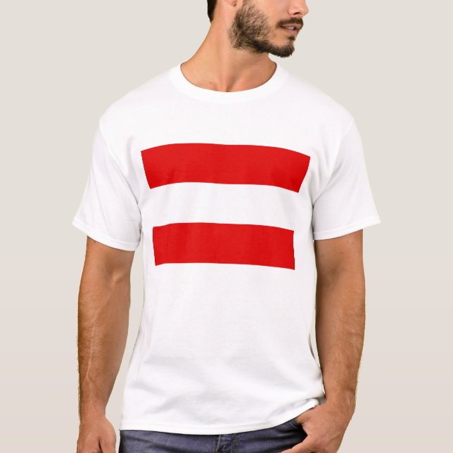 Austria Flag T-Shirt, Patriotic T-Shirts, T Shirt (Framsida)
