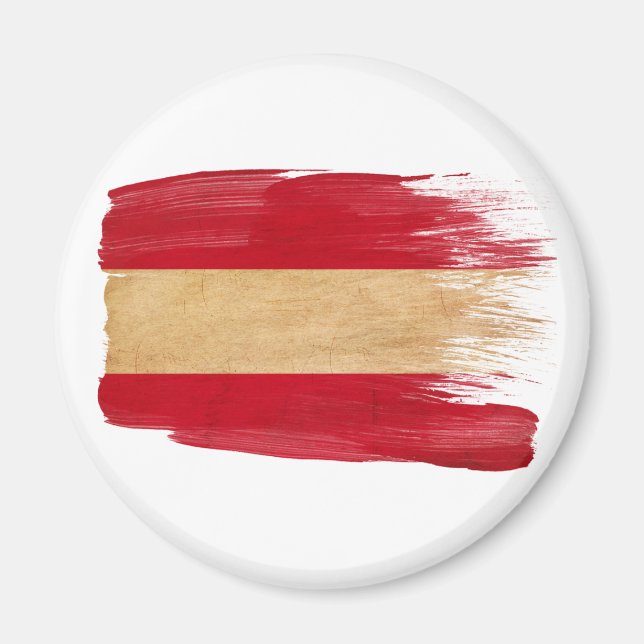 Austria Flagga Magnets Magnet (Framsidan)