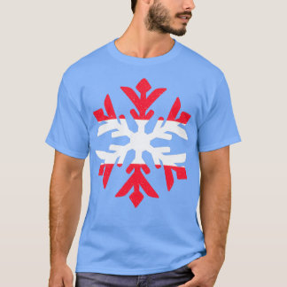 Austria Flagga Winter Snowflake Design T Shirt