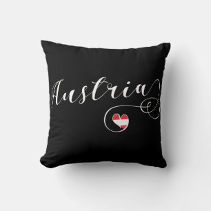 Austria Heart Dekorativ kudde, Wien Kudde