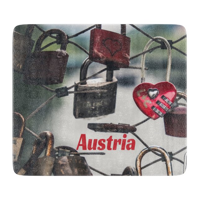 Austria Kärlek Locks Bridge Salzburg (Framsidan)