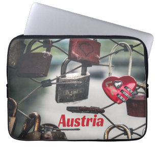 Austria Kärlek Locks Bridge Salzburg Laptop Fodral