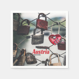 Austria Kärlek Locks Bridge Salzburg Pappersservett