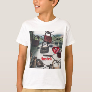 Austria Kärlek Locks Bridge Salzburg T Shirt