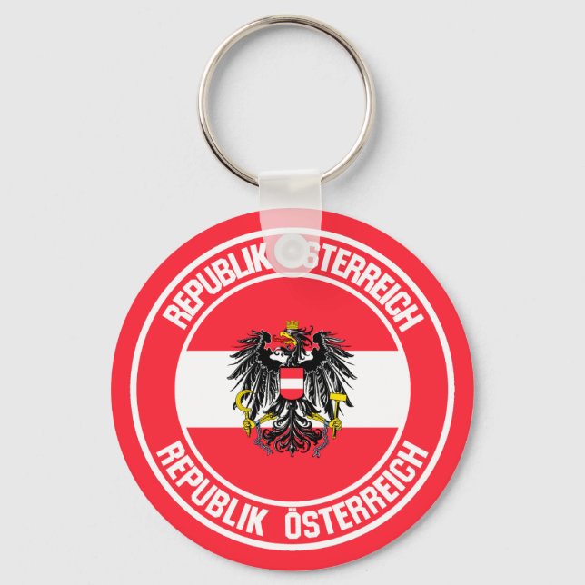 Austria Round Emblem Nyckelring (Framsida)