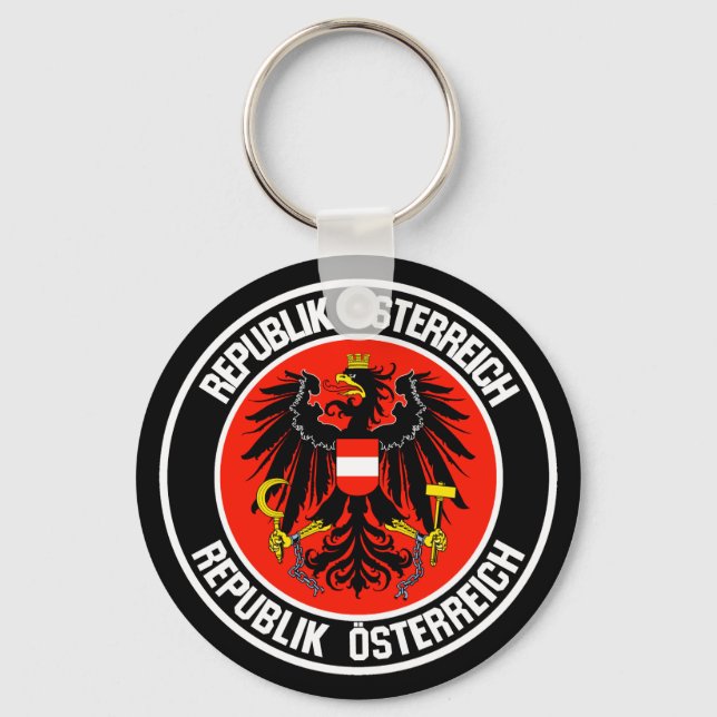 Austria Round Emblem Nyckelring (Framsida)