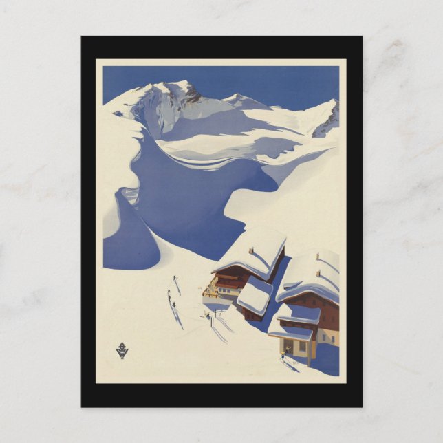 Austria Ski LOGE i Alpernorna Vykort (Framsida)