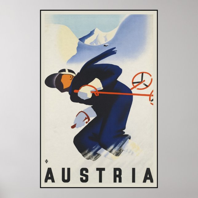 Austria Ski Poster (Framsidan)