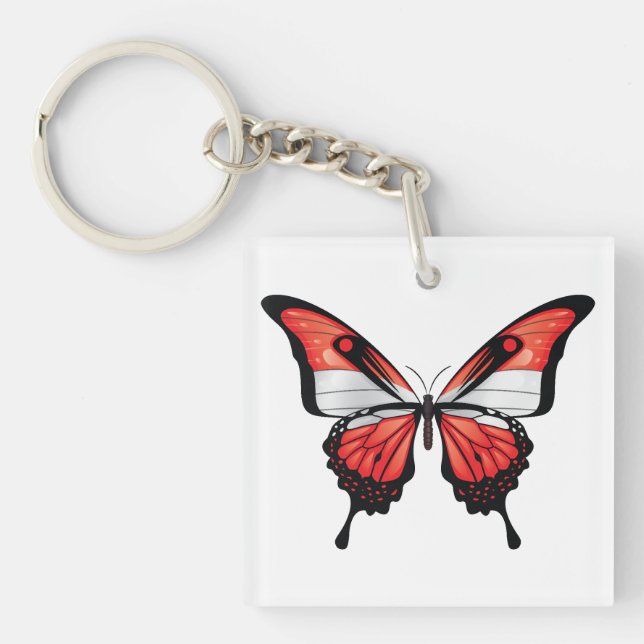 Austria Swallowtail Butterfly Flagga Sticker (Framsidan)