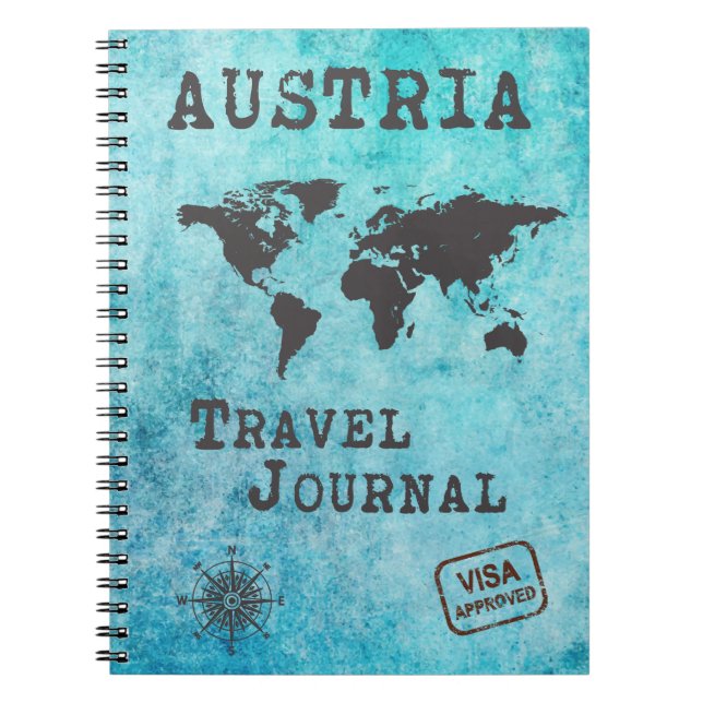 Austria Travel Journal Vacation Resa Planner Anteckningsbok (Framsidan)