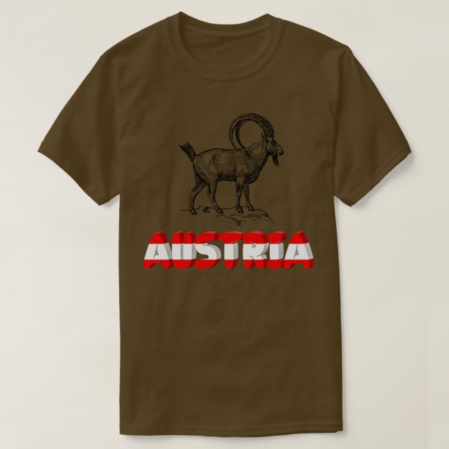 Austria Vacation Capricorn Alpernas Mountains Gift T Shirt (Design framsida)