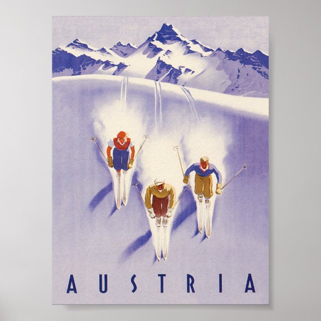 Austria Vintage Ski Poster (Framsidan)