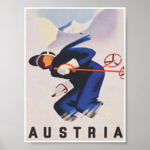 Austria Vintage Ski Poster