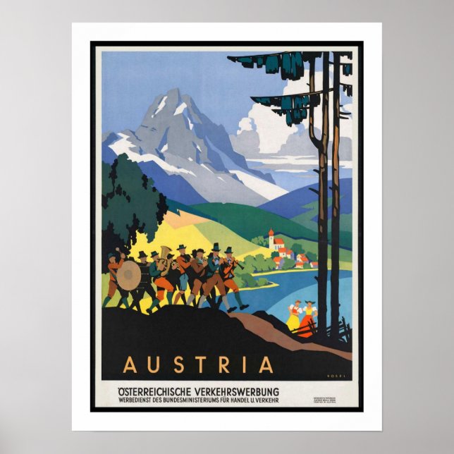Austria Vintage Travel Poster (Framsidan)