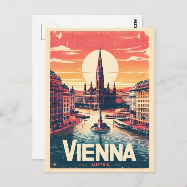 Austriagåvor från Retro Wien Vykort (Fram/baksida)