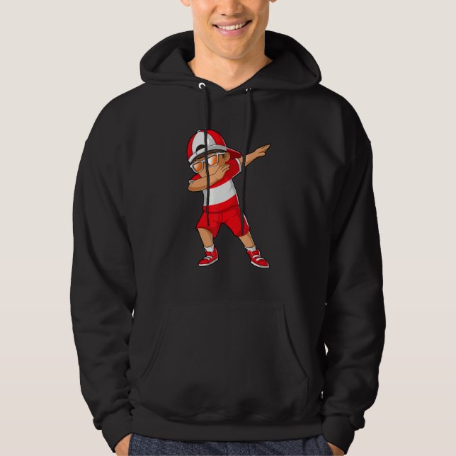 Austrian Boy Dabbing Dance Austria Roots Heritage Hoodie (Framsida)