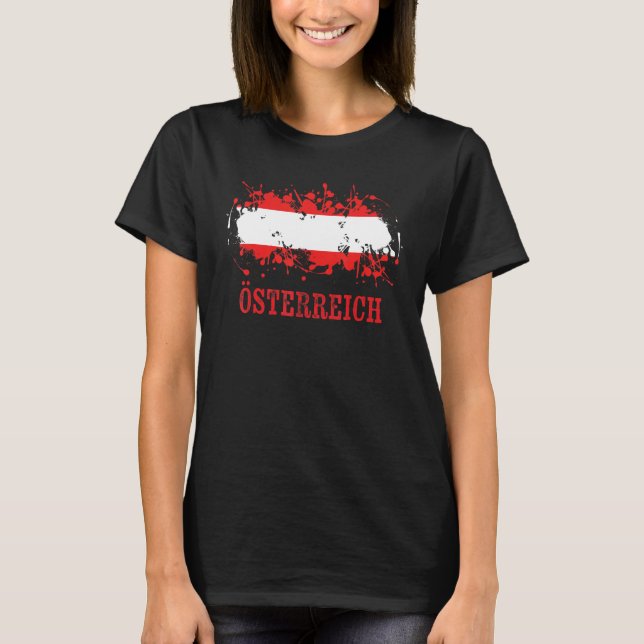 Austrian enthusiasts for Österreich and Austria T Shirt (Framsida)
