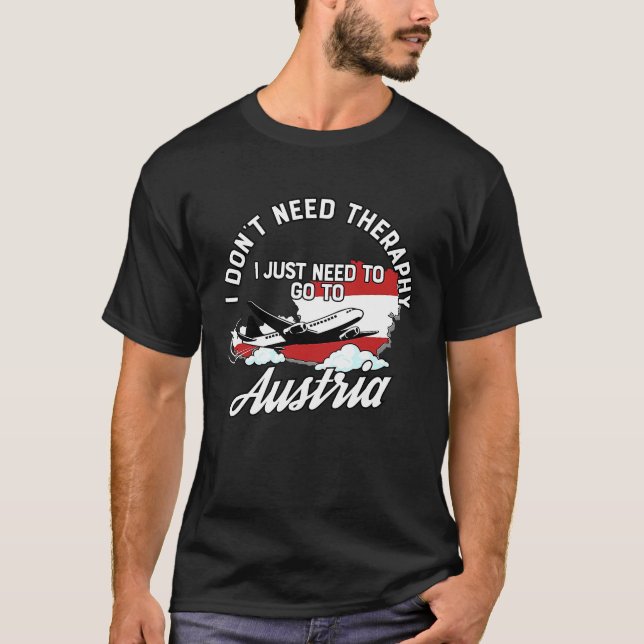 Austrian Flag I Austria Flag I Vacation Austria T Shirt (Framsida)