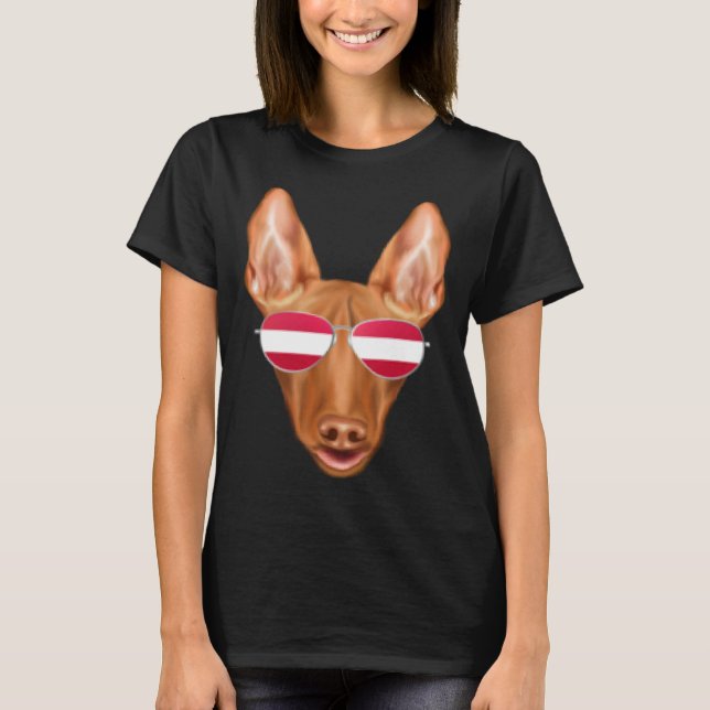 Austrian Flag Pharaoh Hound Dog Austria Pocket T Shirt (Framsida)