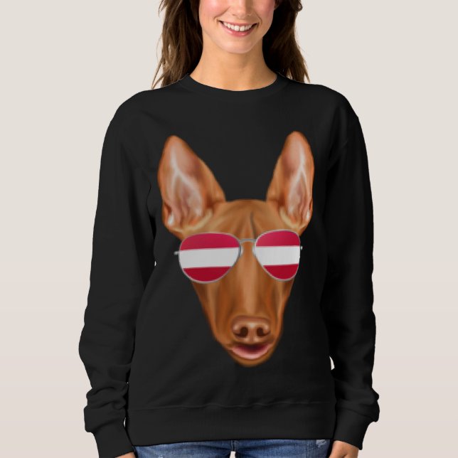 Austrian Flag Pharaoh Hound Dog Austria Pocket T Shirt (Framsida)
