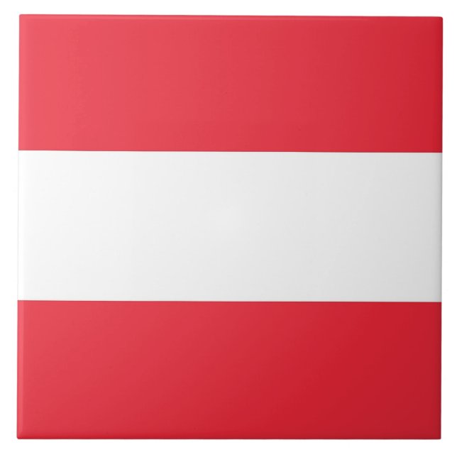 Austrian Flagga Tile Kakelplatta (Framsidan)