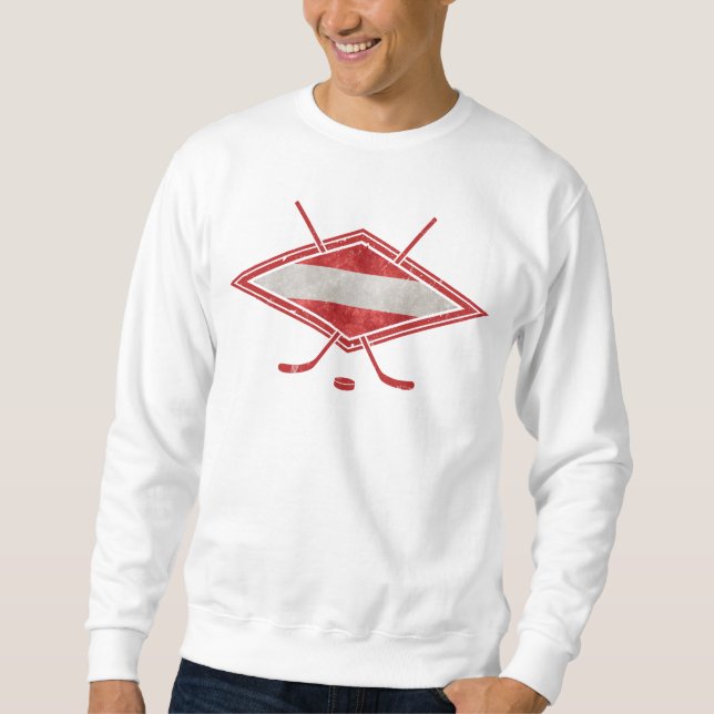 Austrian Hockey Flagga Österreich Sweatshirt (Framsida)