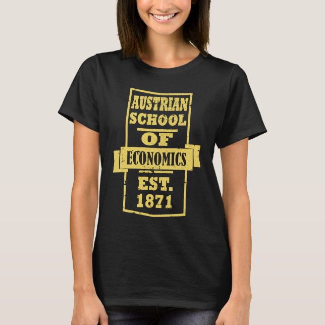 Austrian School of Economics Capitalism Retro Vint T Shirt (Framsida)