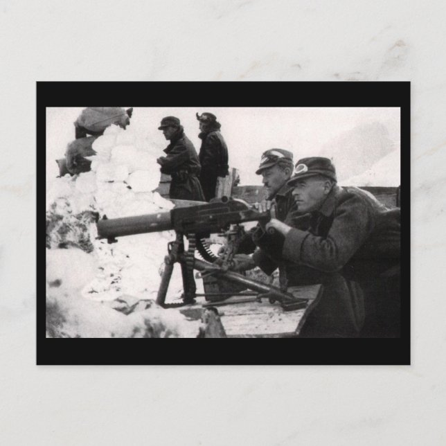 Austro-Ungerska Maskin Gunners Vykort (Framsida)