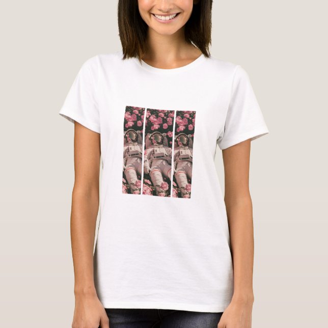 Austronut Rosa ros Flower T-Shirt - Cosmic Beauty (Framsida)