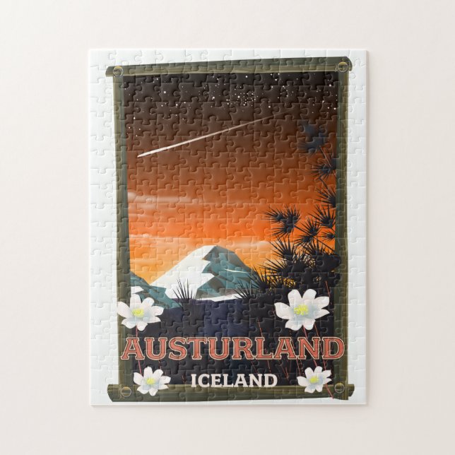 Austurland Island reseraklister Pussel (Vertikal)