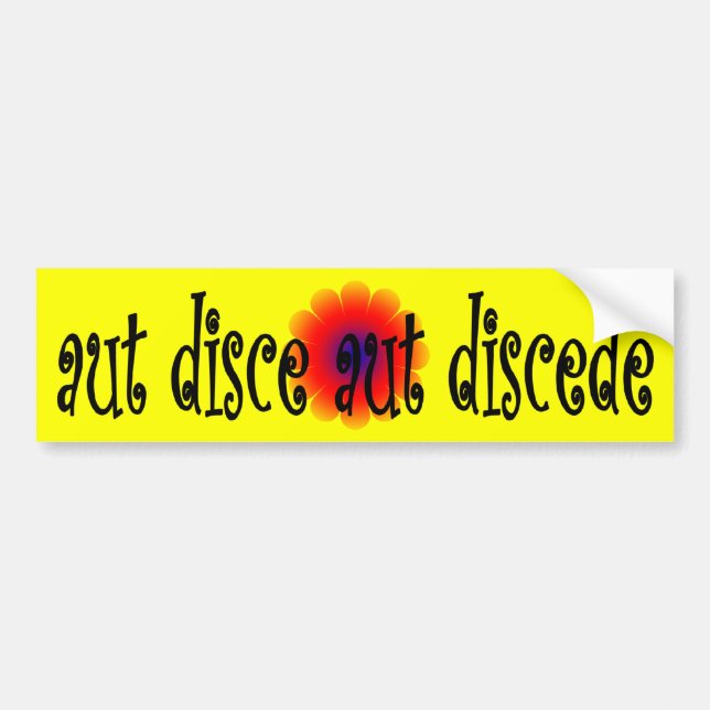 Aut disce aut discede bildekal (Framsidan)
