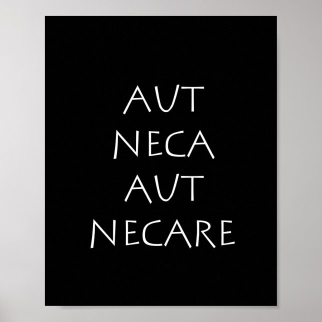 Aut neca aut necare poster (Framsidan)