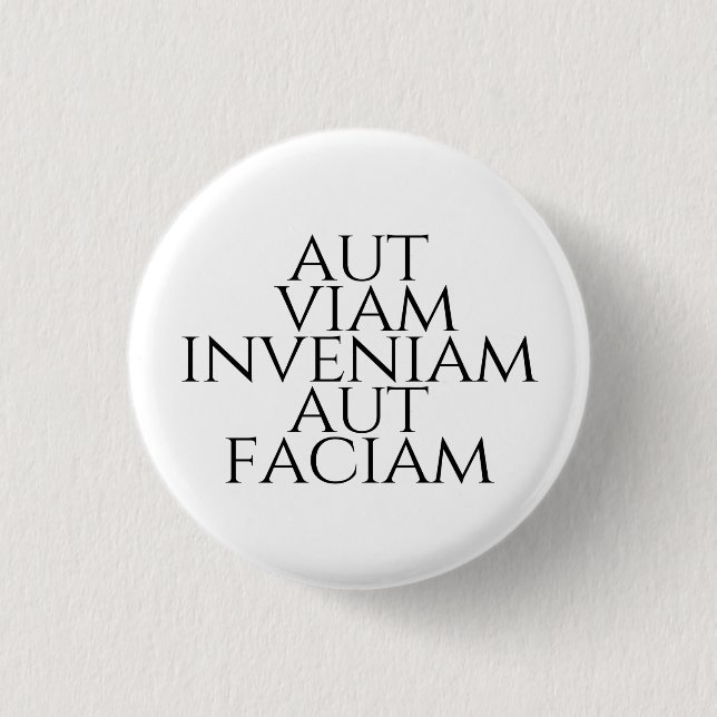 Aut Viam Inveniam Aut Faciam Knapp (Framsida)