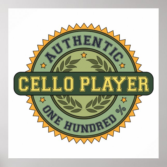 Autentiserad Cello Player Poster (Framsidan)