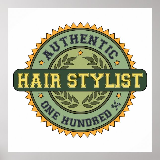 Autentiserad Hair Stylist Poster (Framsidan)