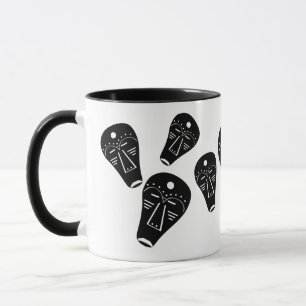 Autentiserad originalmask för abstrakt mugg