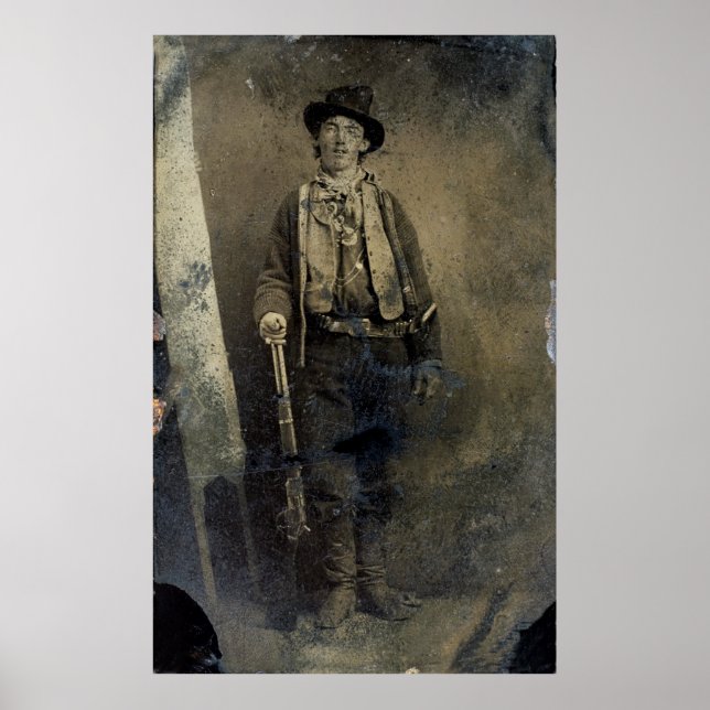 Autentiserad porträtt från Billy the Kid (1880) Poster (Framsidan)