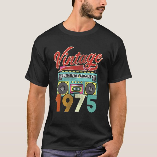 Autentiserad radioanropssignal 1975, 47:e födelsed t shirt (Framsida)