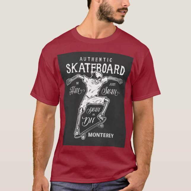 Autentiserad skateboarordning t shirt (Framsida)
