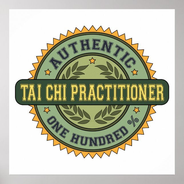 Autentiserad Tai Chi-praktiker Poster (Framsidan)