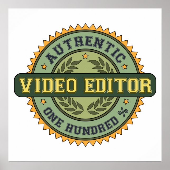 Autentiserad videoredigerare poster (Framsidan)