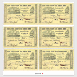 Autentiserat brittiskt Steamship Pass Vintage reso Klistermärken