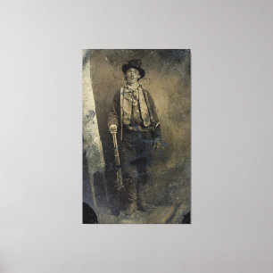 Autentiserat porträtt av Billy the Kid (1880) Canvastryck