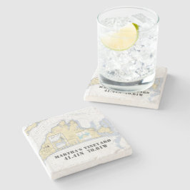 Autentiserat sjökort Martha's Vineyard Nautical Underlägg Sten