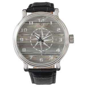 Autentiserat tittar träskräp i Rustic Nautical Com Armbandsur