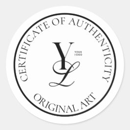 Autentiseringscertifikat för Logotyp av anpassning Runt Klistermärke